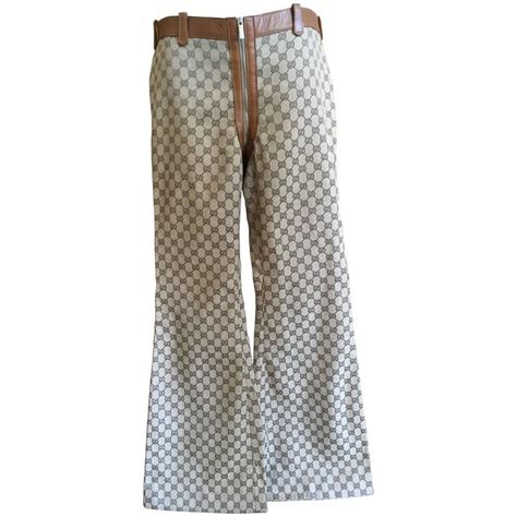 vintage gucci pants|Gucci wide leg pants.